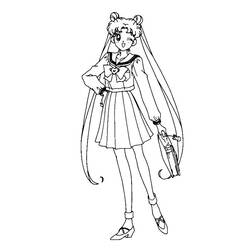 Dessin à colorier: Sailor Moon (Dessins Animés) #50369 - Coloriages à Imprimer Gratuits