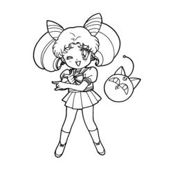Dessin à colorier: Sailor Moon (Dessins Animés) #50372 - Coloriages à Imprimer Gratuits