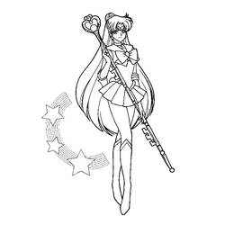 Dessin à colorier: Sailor Moon (Dessins Animés) #50386 - Coloriages à Imprimer Gratuits