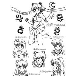 Dessin à colorier: Sailor Moon (Dessins Animés) #50389 - Coloriages à Imprimer Gratuits