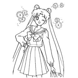 Dessin à colorier: Sailor Moon (Dessins Animés) #50406 - Coloriages à Imprimer