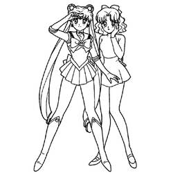 Dessin à colorier: Sailor Moon (Dessins Animés) #50413 - Coloriages à Imprimer Gratuits
