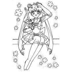 Dessin à colorier: Sailor Moon (Dessins Animés) #50418 - Coloriages à Imprimer Gratuits