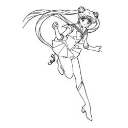 Dessin à colorier: Sailor Moon (Dessins Animés) #50445 - Coloriages à Imprimer Gratuits