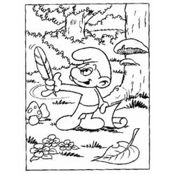 Dessin à colorier: Schtroumpfs (Dessins Animés) #34774 - Coloriages à Imprimer Gratuits