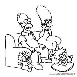 Dessin à colorier: Simpson (Dessins Animés) #23832 - Coloriages à Imprimer Gratuits