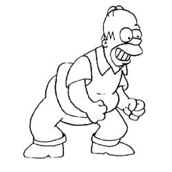 Dessin à colorier: Simpson (Dessins Animés) #23851 - Coloriages à Imprimer Gratuits