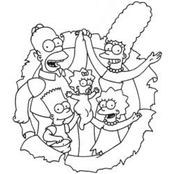 Dessin à colorier: Simpson (Dessins Animés) #23909 - Coloriages à Imprimer Gratuits