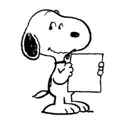 Dessin à colorier: Snoopy (Dessins Animés) #27051 - Coloriages à imprimer