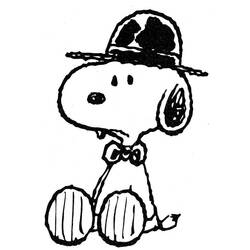 Dessin à colorier: Snoopy (Dessins Animés) #27166 - Coloriages à Imprimer Gratuits