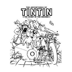 Dessin à colorier: Tintin (Dessins Animés) #25715 - Coloriages à Imprimer Gratuits