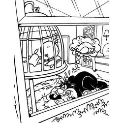 Dessin à colorier: Titi et Grosminet (Dessins Animés) #29252 - Coloriages à Imprimer Gratuits