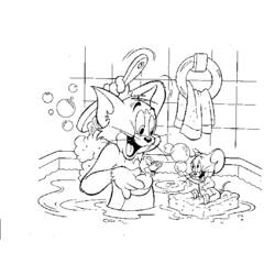 Dessin à colorier: Tom et Jerry (Dessins Animés) #24182 - Coloriages à Imprimer Gratuits