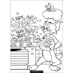 Dessin à colorier: Tom et Jerry (Dessins Animés) #24270 - Coloriages à Imprimer Gratuits