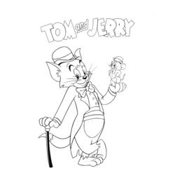 Dessin à colorier: Tom et Jerry (Dessins Animés) #24276 - Coloriages à Imprimer Gratuits