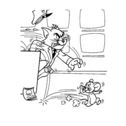 Dessin à colorier: Tom et Jerry (Dessins Animés) #24365 - Coloriages à Imprimer Gratuits