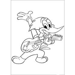Dessin à colorier: Woody Woodpecker (Dessins Animés) #28429 - Coloriages à Imprimer