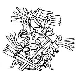Dessin à colorier: Mythologie Aztèque (Dieux et Déesses) #111545 - Coloriages à Imprimer