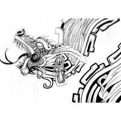 Dessin à colorier: Mythologie Aztèque (Dieux et Déesses) #111546 - Coloriages à imprimer