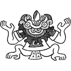 Dessin à colorier: Mythologie Aztèque (Dieux et Déesses) #111561 - Coloriages à imprimer