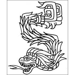 Dessin à colorier: Mythologie Aztèque (Dieux et Déesses) #111595 - Coloriages à Imprimer