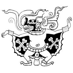 Dessin à colorier: Mythologie Aztèque (Dieux et Déesses) #111624 - Coloriages à Imprimer