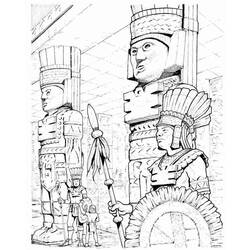 Dessin à colorier: Mythologie Aztèque (Dieux et Déesses) #111697 - Coloriages à imprimer