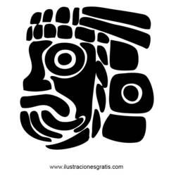 Dessin à colorier: Mythologie Aztèque (Dieux et Déesses) #111717 - Coloriages à imprimer