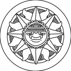 Dessin à colorier: Mythologie Aztèque (Dieux et Déesses) #111751 - Coloriages à Imprimer