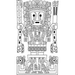 Dessin à colorier: Mythologie Aztèque (Dieux et Déesses) #111776 - Coloriages à imprimer