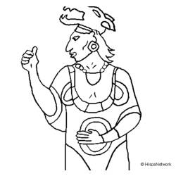 Dessin à colorier: Mythologie Aztèque (Dieux et Déesses) #111857 - Coloriages à imprimer