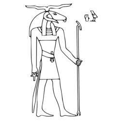 Dessin à colorier: Mythologie Égyptienne (Dieux et Déesses) #111128 - Coloriages à imprimer