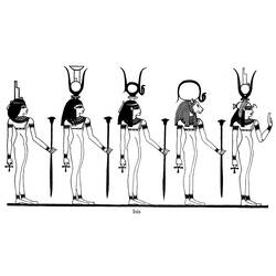 Dessin à colorier: Mythologie Égyptienne (Dieux et Déesses) #111135 - Coloriages à imprimer