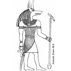 Dessin à colorier: Mythologie Égyptienne (Dieux et Déesses) #111138 - Coloriages à imprimer