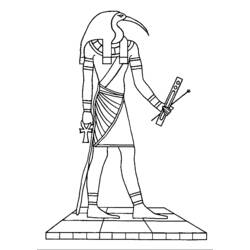 Dessin à colorier: Mythologie Égyptienne (Dieux et Déesses) #111140 - Coloriages à Imprimer