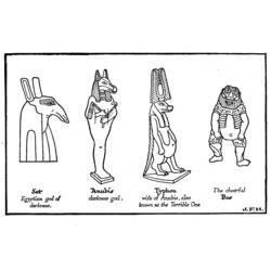Dessin à colorier: Mythologie Égyptienne (Dieux et Déesses) #111143 - Coloriages à imprimer