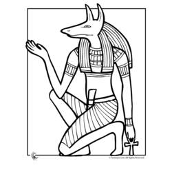 Dessin à colorier: Mythologie Égyptienne (Dieux et Déesses) #111147 - Coloriages à imprimer