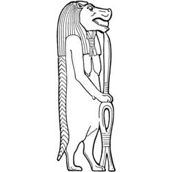 Dessin à colorier: Mythologie Égyptienne (Dieux et Déesses) #111198 - Coloriages à Imprimer Gratuits