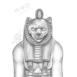 Dessin à colorier: Mythologie Égyptienne (Dieux et Déesses) #111212 - Coloriages à Imprimer Gratuits