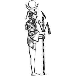 Dessin à colorier: Mythologie Égyptienne (Dieux et Déesses) #111213 - Coloriages à Imprimer Gratuits