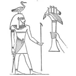 Dessin à colorier: Mythologie Égyptienne (Dieux et Déesses) #111226 - Coloriages à Imprimer Gratuits
