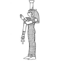 Dessin à colorier: Mythologie Égyptienne (Dieux et Déesses) #111229 - Coloriages à imprimer