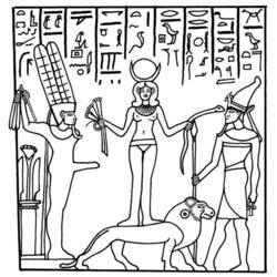 Dessin à colorier: Mythologie Égyptienne (Dieux et Déesses) #111232 - Coloriages à Imprimer Gratuits