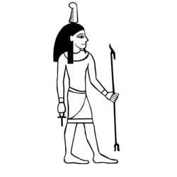Dessin à colorier: Mythologie Égyptienne (Dieux et Déesses) #111240 - Coloriages à Imprimer Gratuits