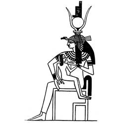 Dessin à colorier: Mythologie Égyptienne (Dieux et Déesses) #111314 - Coloriages à Imprimer Gratuits