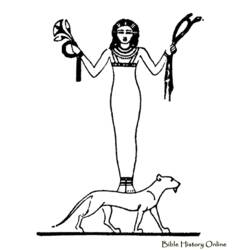 Dessin à colorier: Mythologie Égyptienne (Dieux et Déesses) #111328 - Coloriages à Imprimer Gratuits