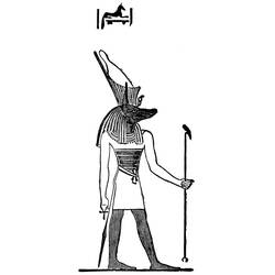 Dessin à colorier: Mythologie Égyptienne (Dieux et Déesses) #111399 - Coloriages à Imprimer Gratuits