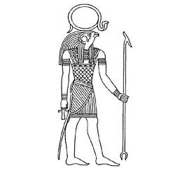 Dessin à colorier: Mythologie Égyptienne (Dieux et Déesses) #111400 - Coloriages à Imprimer Gratuits