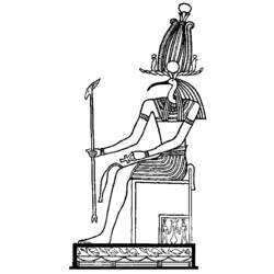 Dessin à colorier: Mythologie Égyptienne (Dieux et Déesses) #111446 - Coloriages à Imprimer Gratuits