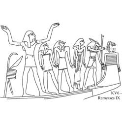 Dessin à colorier: Mythologie Égyptienne (Dieux et Déesses) #111495 - Coloriages à imprimer